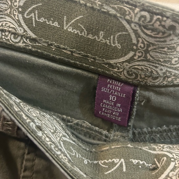 Gloria Vanderbilt green pants petite size 10 - Picture 2 of 6